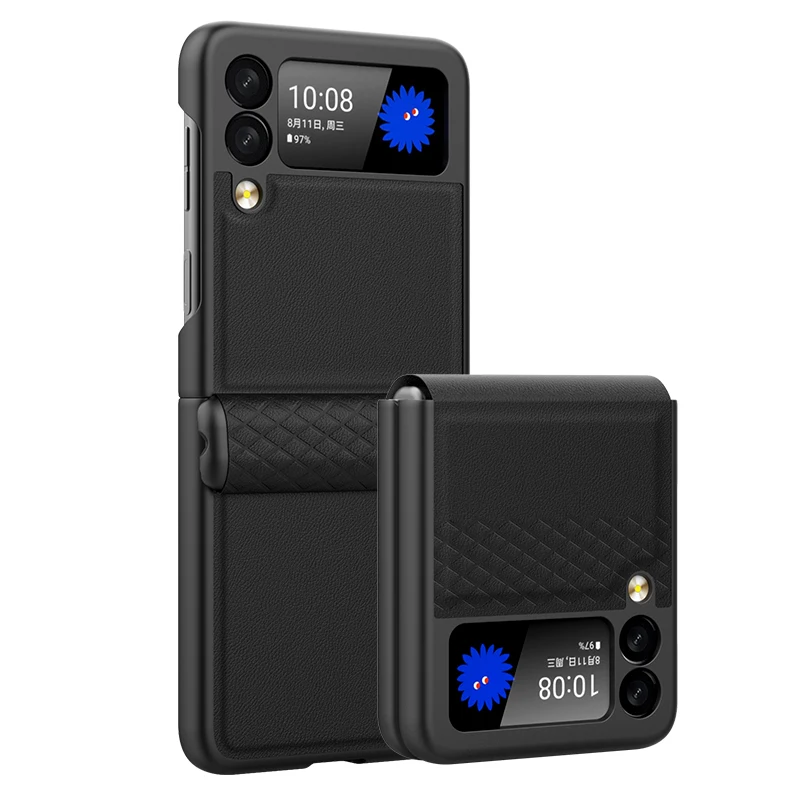 

ZFlip3 Funda Case for Samsung Galaxy Z Flip 3 5G Hinge PU Full Shock proof Protetcion Mobile Phone Case Cover Z Flip3