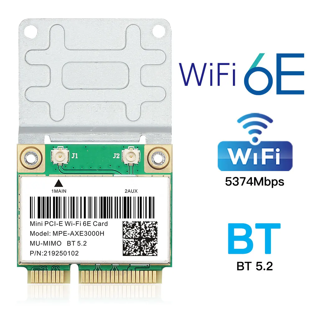 WiFi 6E 5374Mbps AX210 Wireless Mini PCI-E WiFi Card For Bluetooth 5.2 802.11AX 2.4G/5G/6Ghz Wlan Network Card Adapter For Win10 images - 6
