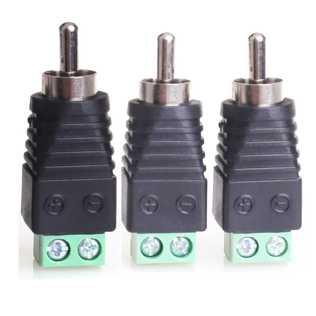 Штекер Phono RCA к винтовому разъему AV 10 шт