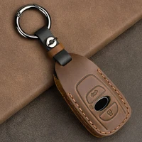 leather car key cover case for subaru legacy xv forester outback brz sit accessories auto remote key case covers accessories