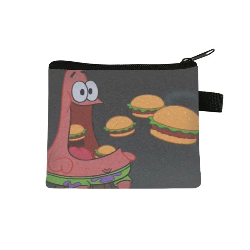 Kawaii Spongebobs Patrick Star Squidward Tentacles Cartoon Cute Portable Coin Purse Anime Plush Toys for Girls Birthday Gift