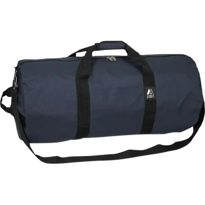 Durable Black Unisex 30-Inch Round Travel Gym Duffel Bag: Perfect for Business, Holiday Trips & Everyday Use - Ultra Durable & L