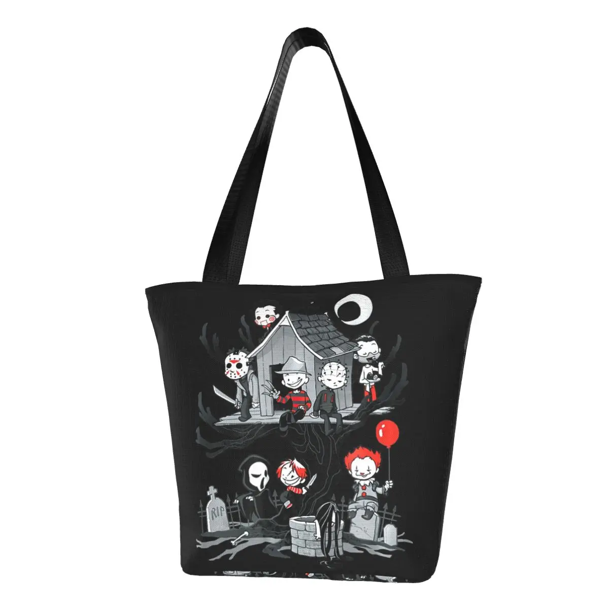 

Сумка-шоппер для Хэллоуина, женская дизайнерская сумка-тоут, элегантные тканевые рабочие сумки для покупок