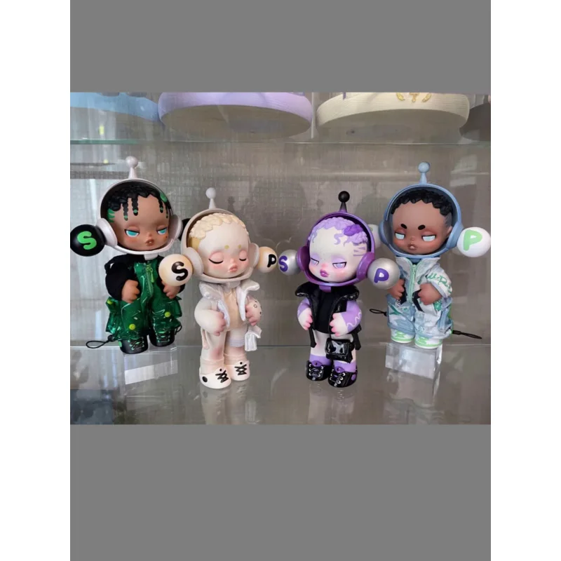 Оригинальная экшн-фигурка SKULLPANDA OOTD ярко-зеленого цвета