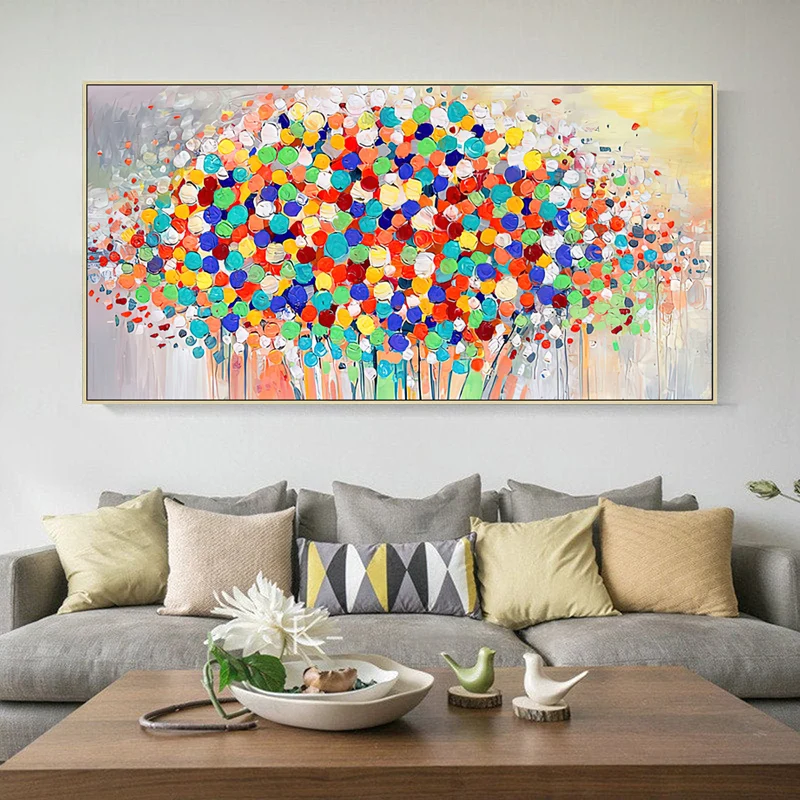 

Hand-painted Oil Painting Nordic Modern Decorative Painting Living Room Sofa Background Wall Painting Mural