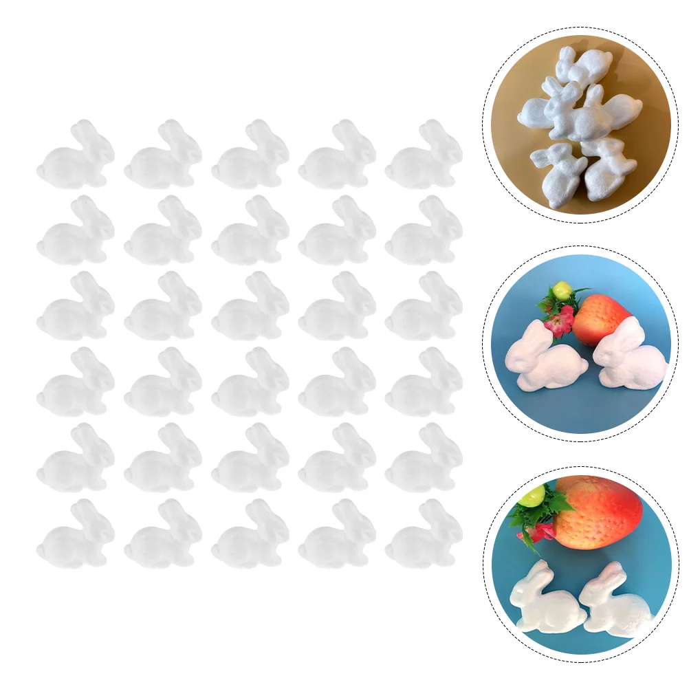 

30Pcs Kids DIY Rabbit Models Decorative Painting Animal Model Graffiti Craft