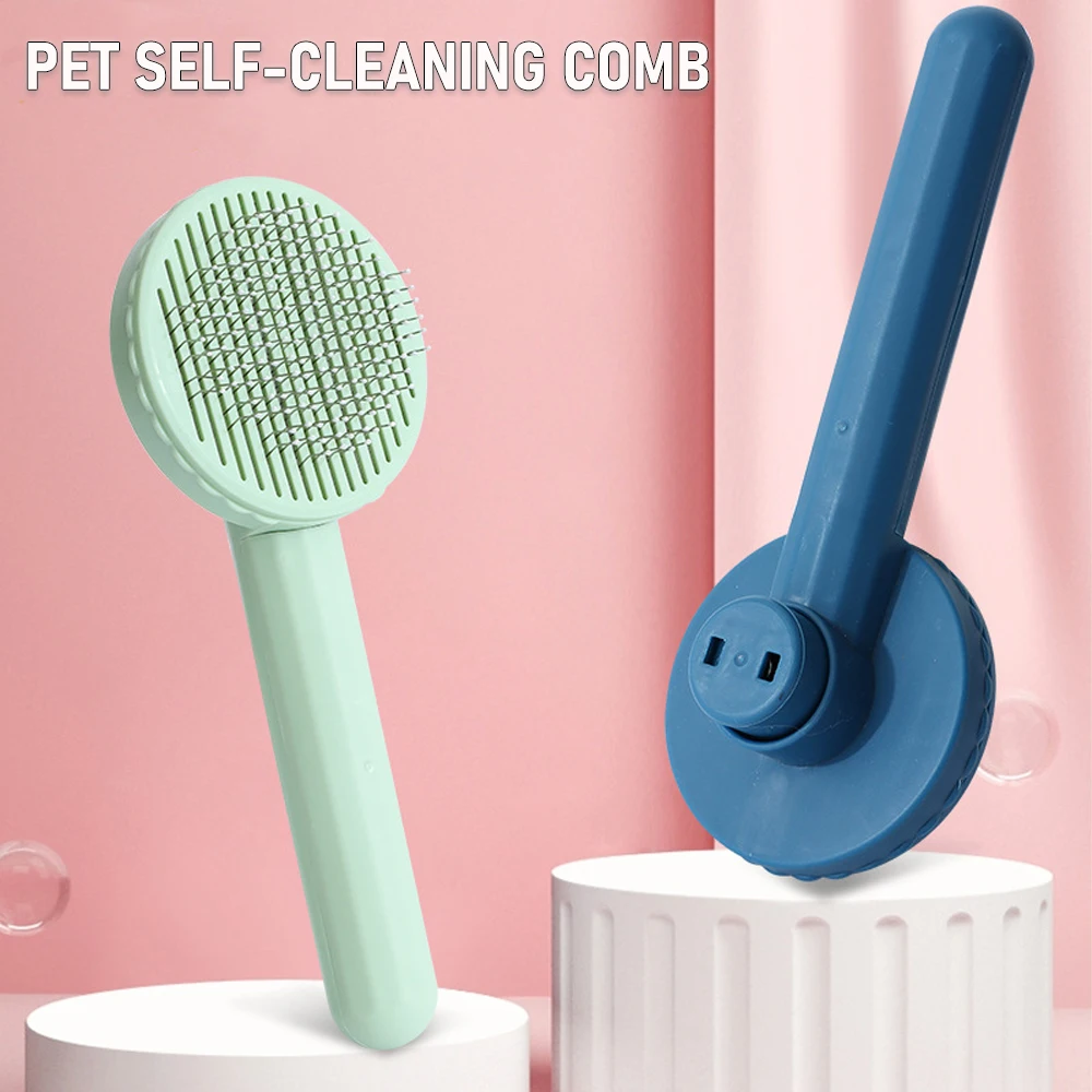 

Pet Self-cleaning Comb Dog Brush Cat Combs Pet Hair Remover Brush for Dogs Cats Grooming Tools Pets Dematting Comb Dog Accessory