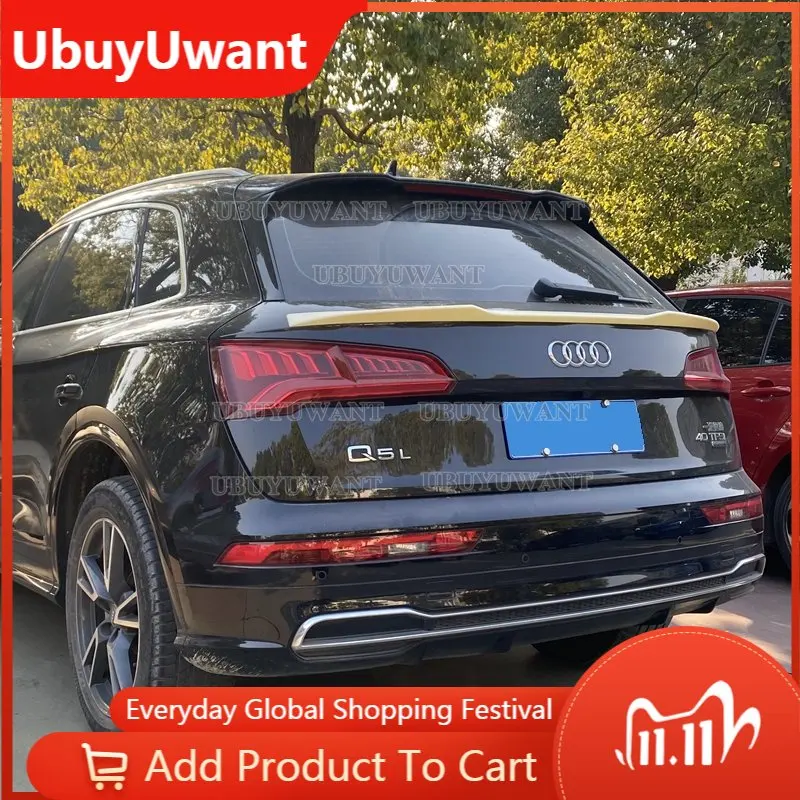 

V-образный спойлер для Audi Q5 Q5L, 2019, 2020, 2021, высококачественный материал ABS, Автомобильный задний средний корпус, комплект