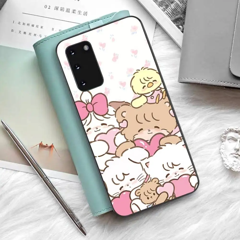 Фото Чехол для телефона Cute Cat Mikko для Samsung S 24 Fe 25 Ultra Plus 20 Lite 21 30 22 23 24 22 Ultra 5G Fundas №3