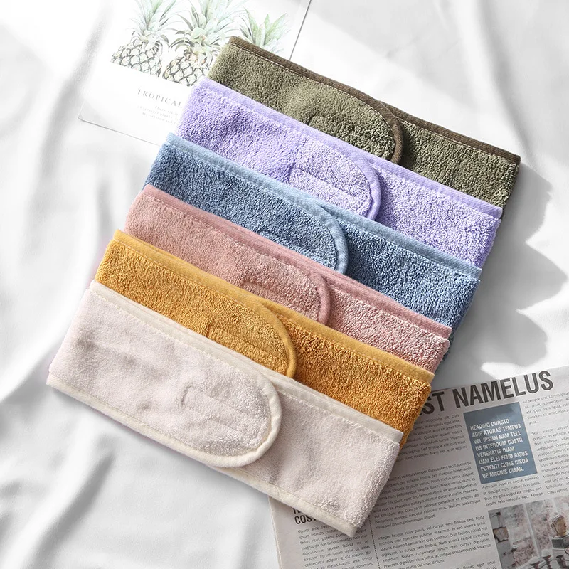 Soft Toweling Hair Accessories Girls Headbands for Face Washing Bath Makeup Hair Band for Women Adjustable SPA Facial Headband