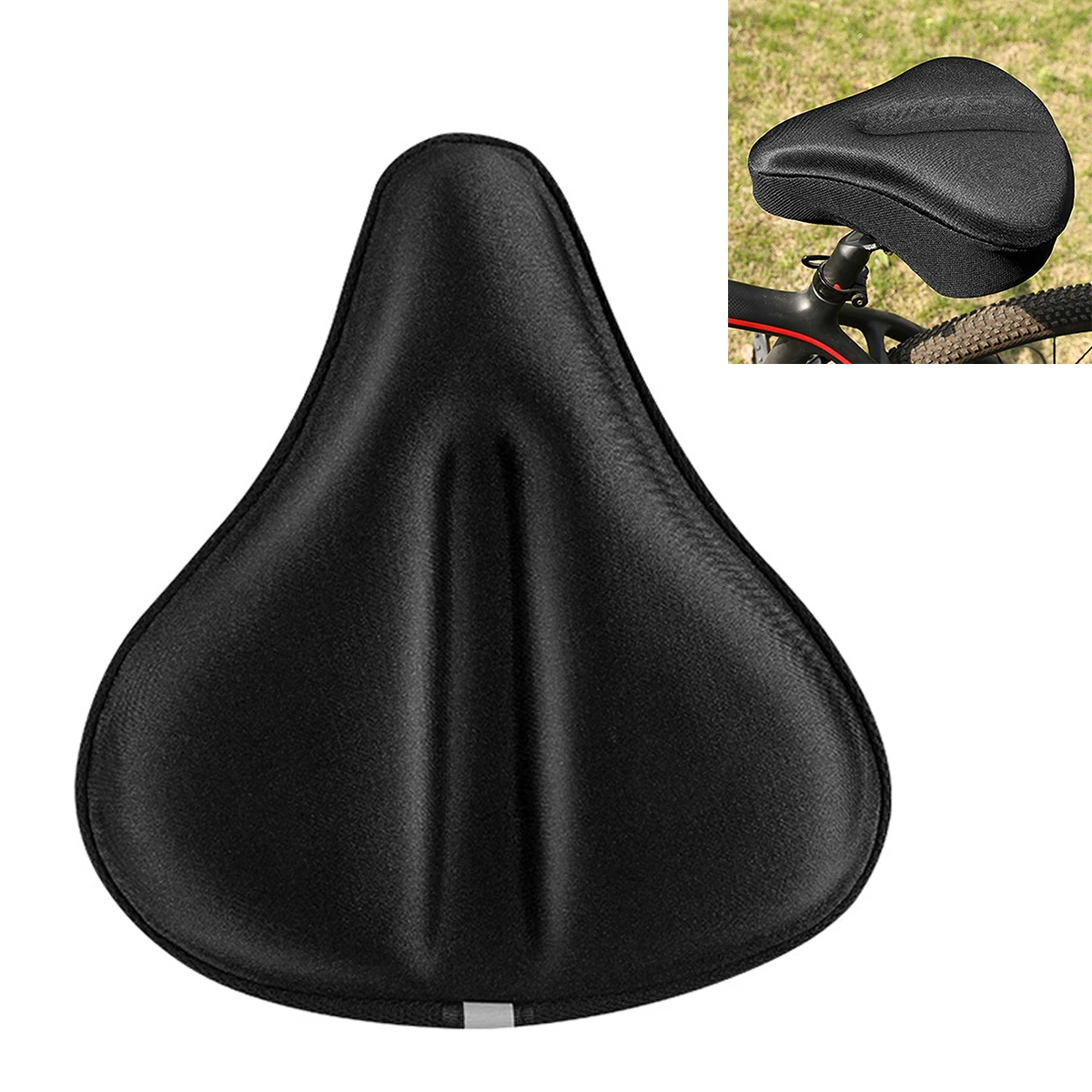 

Bike Seat Cover Padded Soft Thickened Bicycle Seat Thickened And Widened Silica Gel Breathable for Spin Indoor Outdoor Cycling