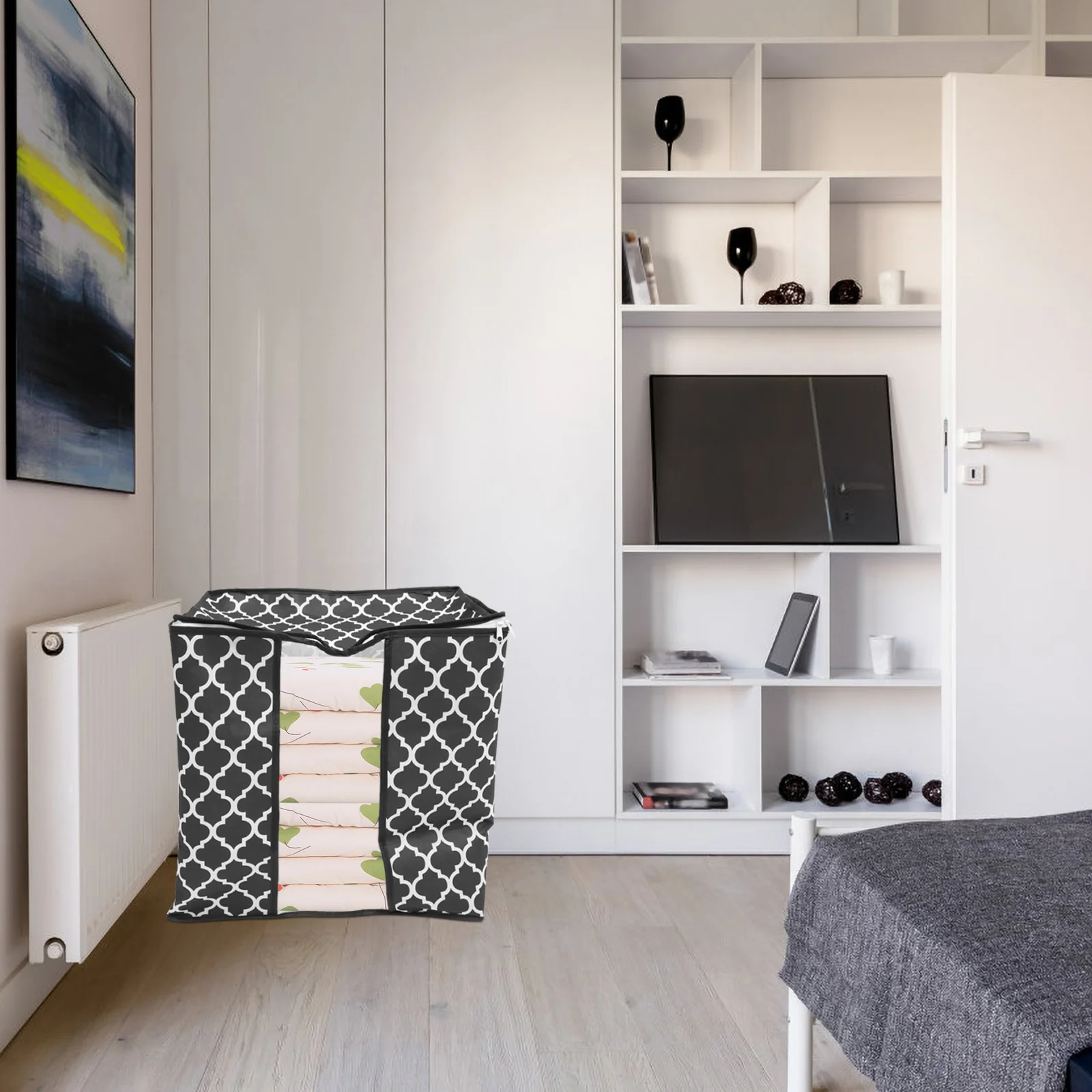 

Storage Bag Comforter Bags Quilt Organizer Clothes With Zipper Bedding Blanket Moving