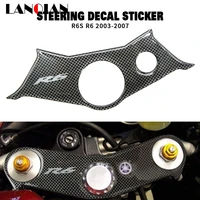 motorcycle steering bracket cover decal sticker oil tank fuel gas fork sticker for yamaha r6s r6 r 6 2003 2004 2005 2006 2007