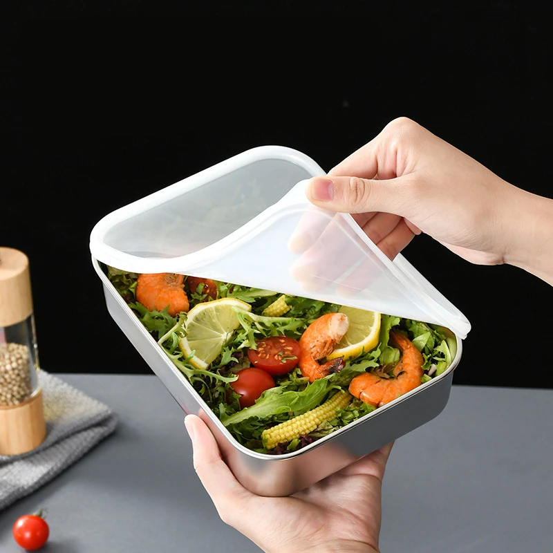 3 шт./компл. коробка для хранения свежих продуктов из нержавеющей стали