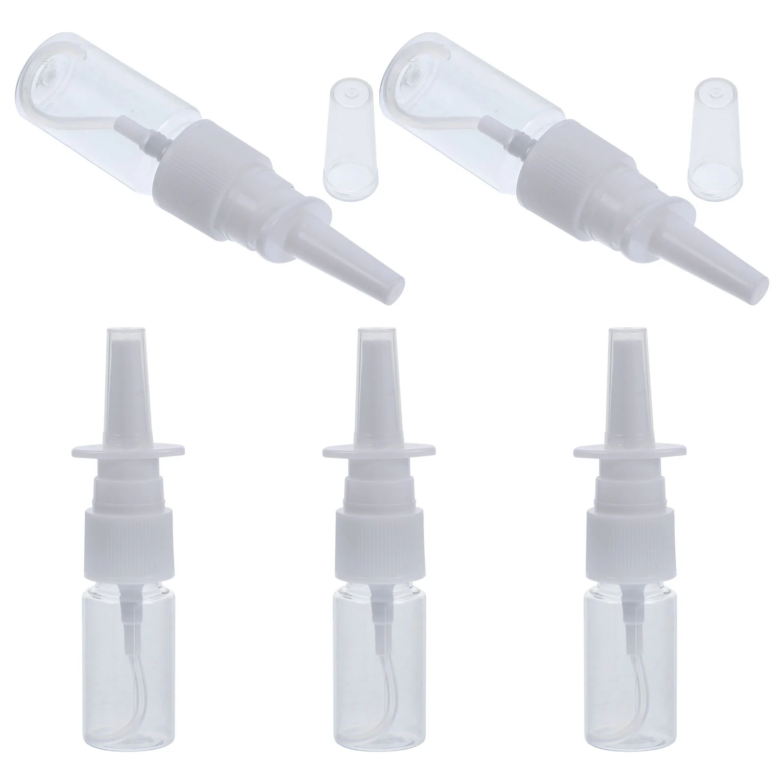 

HEALLILY Portable Nasal Spray Bottle 10ml Rhinitis Mist Nasal Sprayer Transparent Bottle 5Pcs