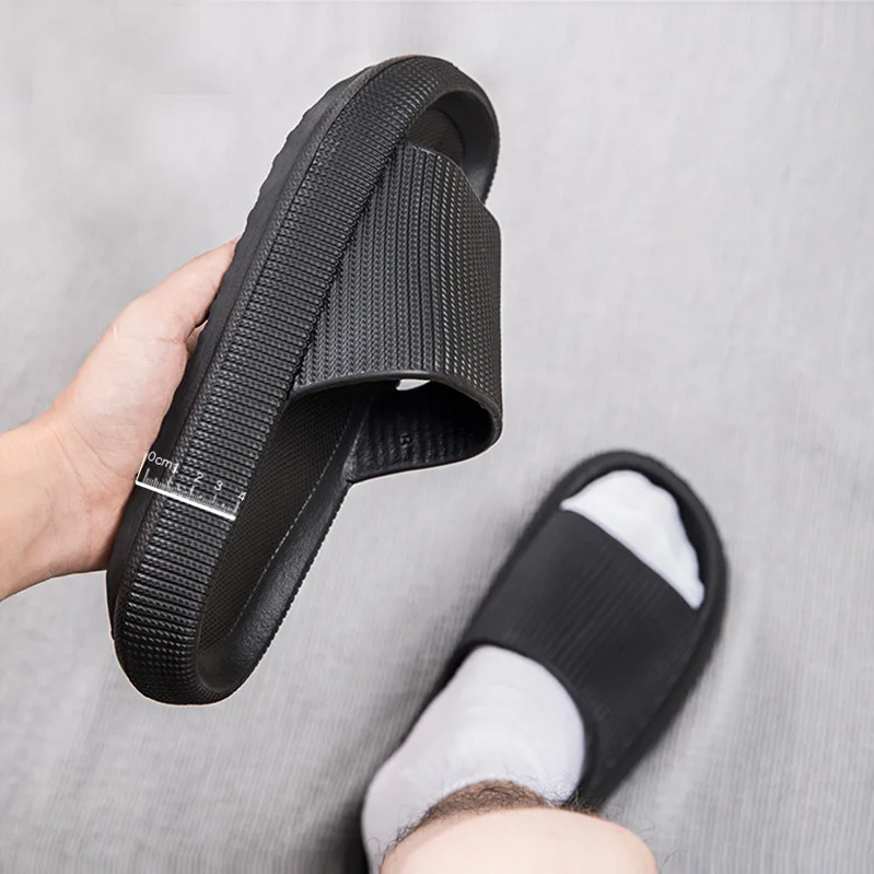 

Сланцы из ЭВА для мужчин и женщин, сандалии на толстой платформе, Нескользящие, летняя обувь для дома и пляжа, для ванной комнаты