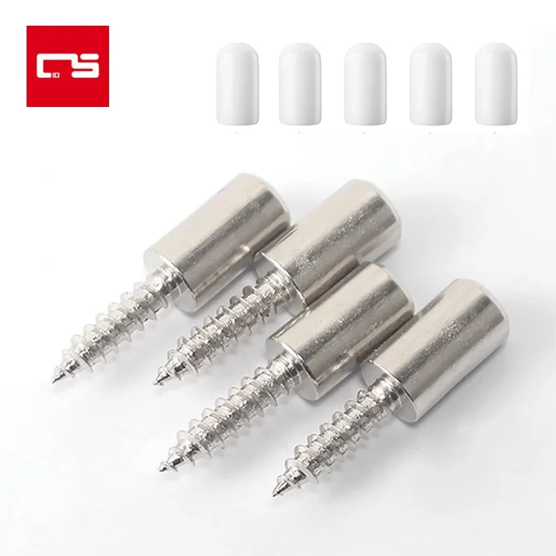 

Cross Self-tapping Screw with Rubber Sleeve Laminate Support Homemade Wardrobe Cabinet Glass Hard Nonslip Partition Nail