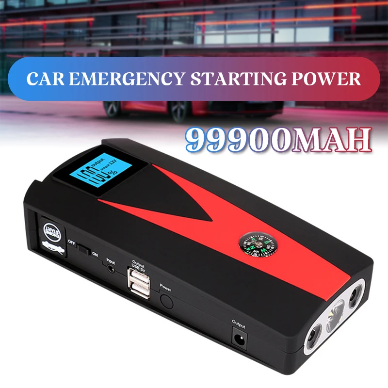 

Car Jump Starter Power Bank 2000mAh Portable Emergency Start-up Charger With LCD Screen For Cars Booster Battery Starting Device