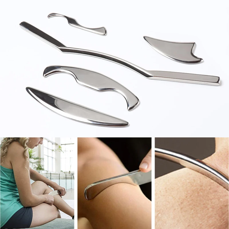 

Stainless Steel IASTM Therapy Massage Tools Deep Tissue Muscle Mssager Fascia Recovery Guasha Scraping Care Gua Sha Massage Tool