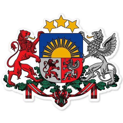 Латвийский герб Латвии наклейка на бампер забавная автомобиль аксессуары для