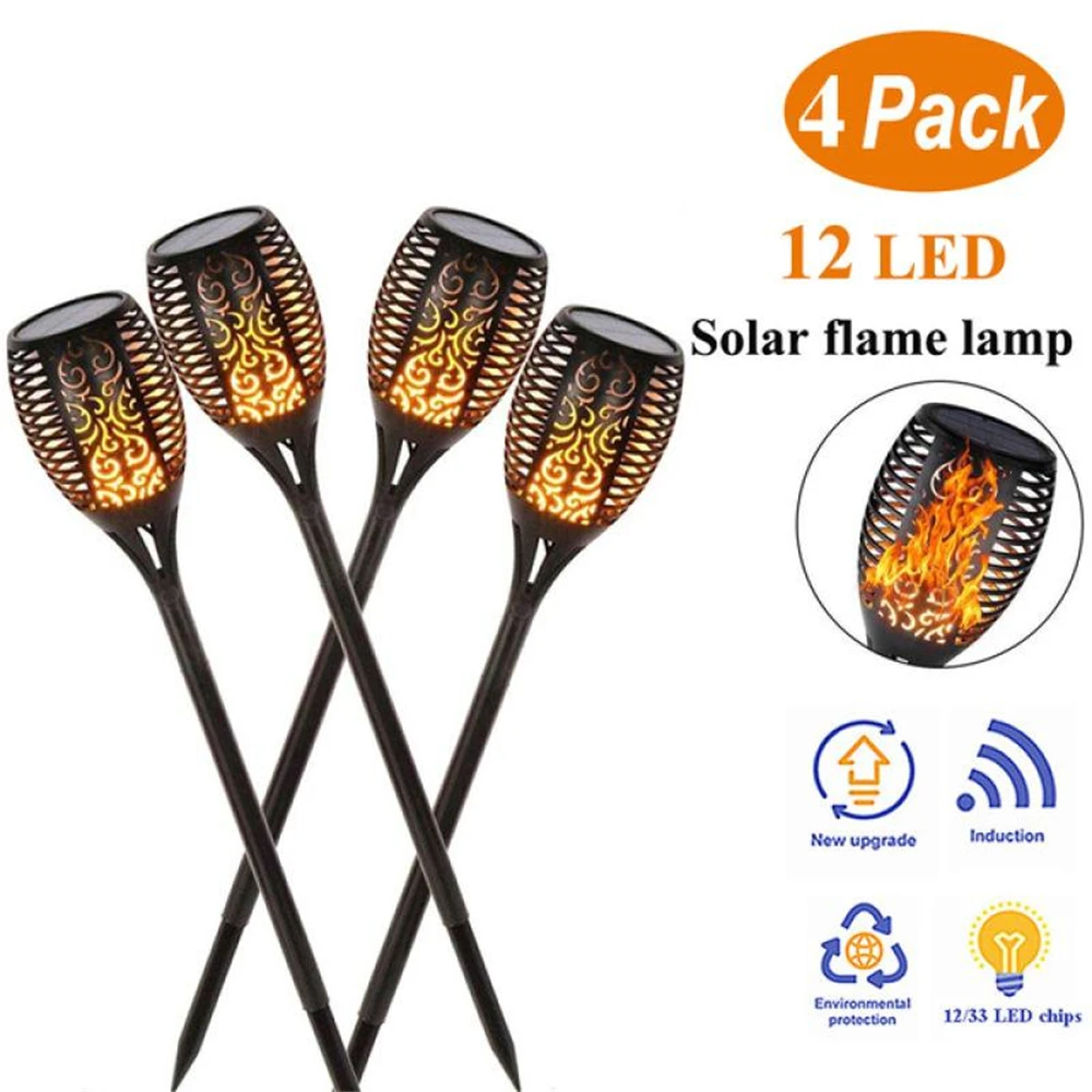 

Outdoor Solar LED Torch Lights Waterproof Garden Sunlights Lantern Decoration For Patio Street Balcony Yard Pathway