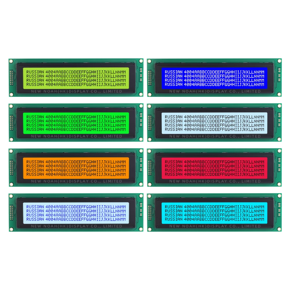 Russian Ice Blue Film Black Letters 4004A2 LED Backlight With Built-In ST7066U 2X40 4004 LCM Parallel Port