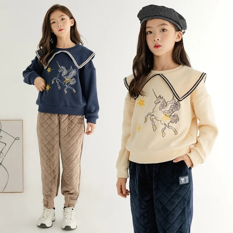 

Новинка, свитшоты для маленьких девочек на зиму, весну и осень, детские толстовки с капюшоном, свитер с длинным рукавом и мультяшным рисунко...