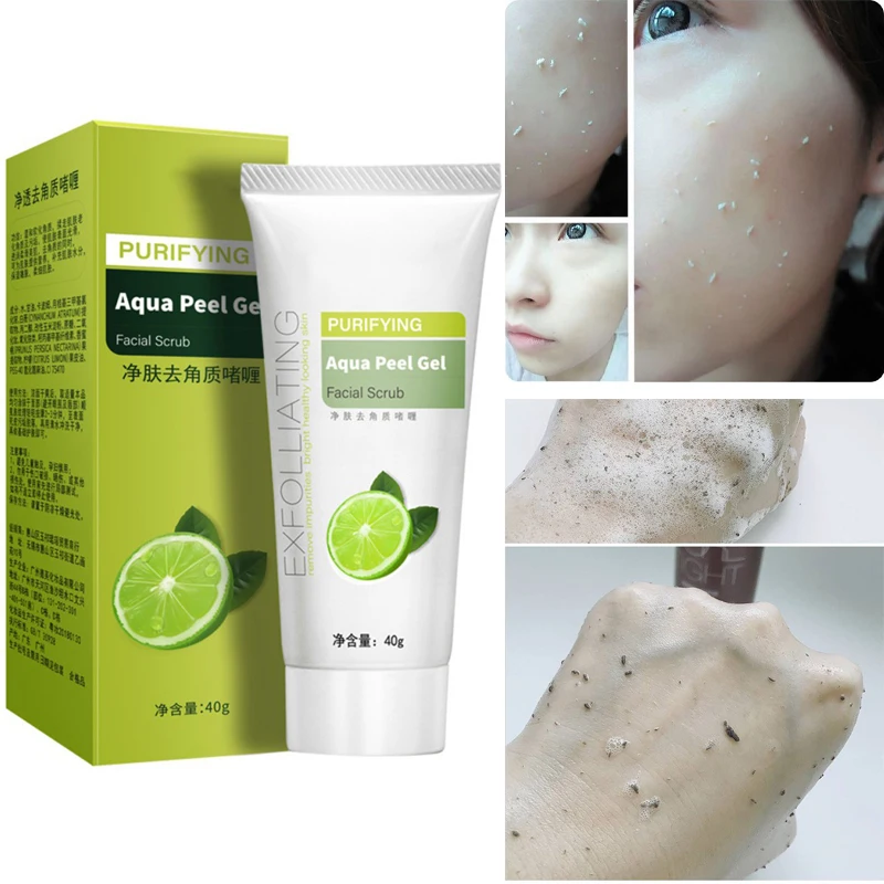 

40g Yoxier Purifying Exfoliating Gel Facial Scrub Lemon Vitamin C Acne Blackheads Facial Cleansing Whitening Gel