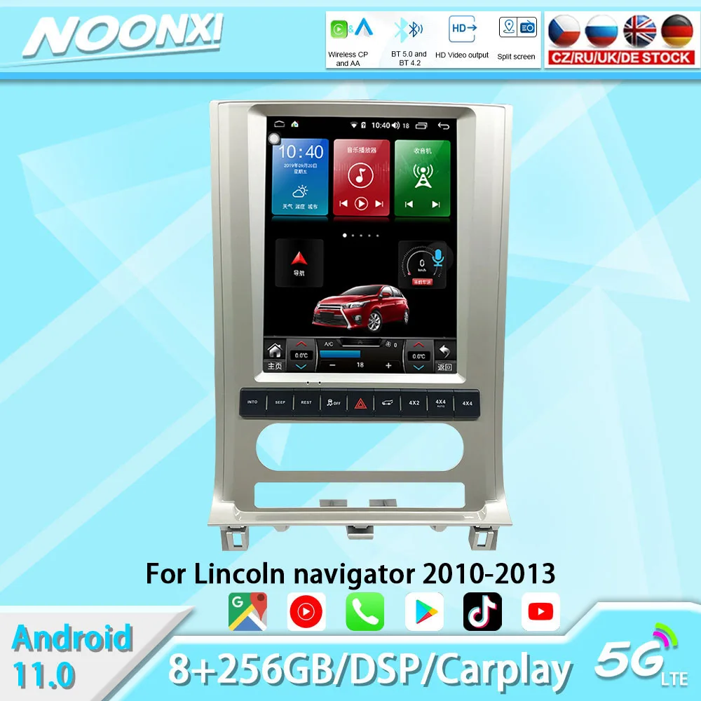 

Для Lincoln Navigator 2010-2013 Tesla вертикальный экран Android умная система автомобильный радиоприемник мультимедийный плеер GPS навигация Bluetooth