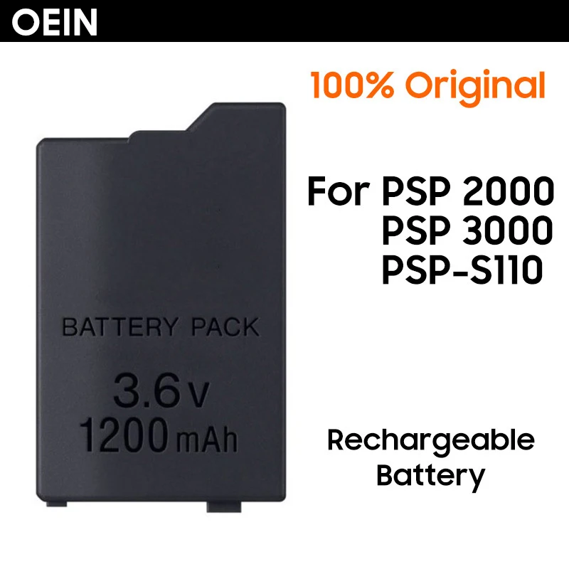 

1PCS 3.6V 1200mAh SONY Rechargeable Lithium Battery For PSP2000 PSP3000 PSP 1000 2000 3000 PSP-S110 PlayStation Portable Gamepad