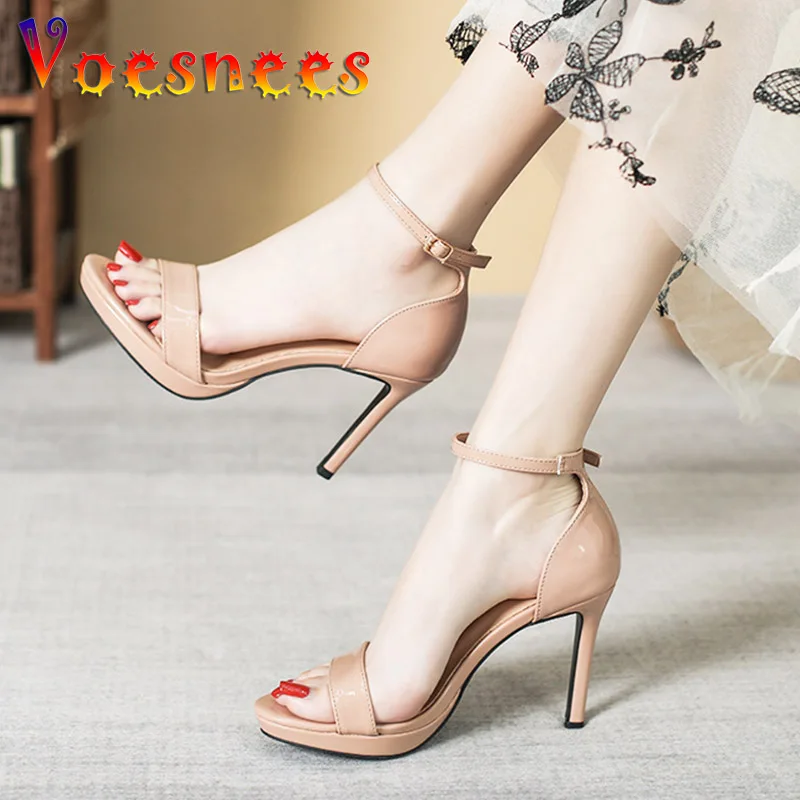 

Summer Basic Women's Sandals Sexy Party 10CM High Heels Fashion Office Ladies Shoes Simple Style Everyday Walking Stiletto Pumps