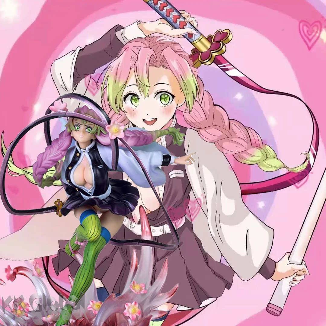 

21cm Demon Slayer Anime Figure Kanroji Mitsuri Periphery Action Figure Kimetsu No Yaiba High Quality Display Pvc Model Gift Toy