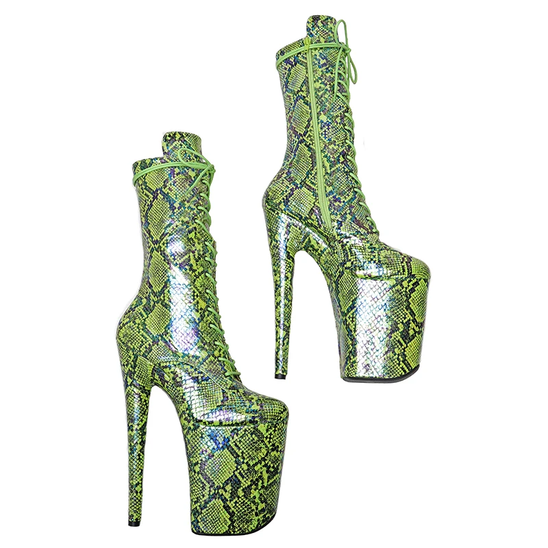 Leecabe  23CM/9inches Leopard Pole dance shoes High Heels Pole Dance boot