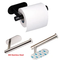 toilet paper holder stainless steel black paper towel tissue roll holder stand no punch paper dispenser for bathroom accessories