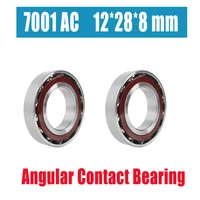 7001 ac angular contact bearing 12288 mm 2pcs spindle bearings cnc p0 abec 1 25 contact angle 7001ac ball bearings