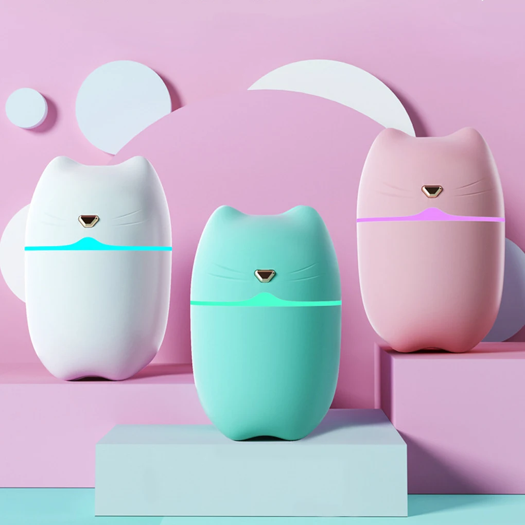 

Air Humidifier 260ml Humidifying Electric Spray Aroma Diffuser Plastic Mist Maker Sprayer Office Decoration Pink