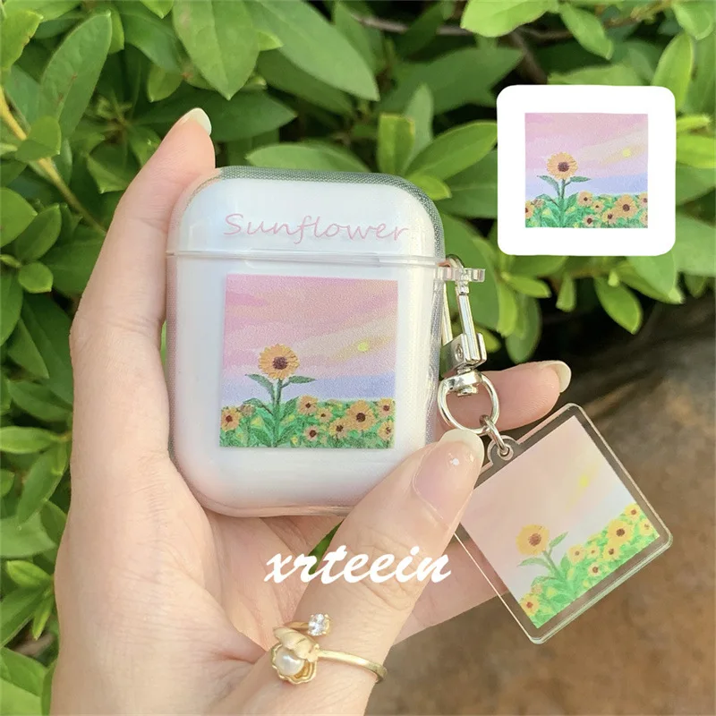 

Flower Soft Case for Airpods 3 Small Fresh Cover for Airpods Case with Pendant Luxury Bluetooth Wireless Headphones Cases