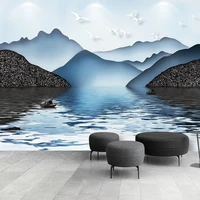 custom mural wallpaper 3d new chinese ink landscape artistic conception chinese painting tv background wall decorative papel de