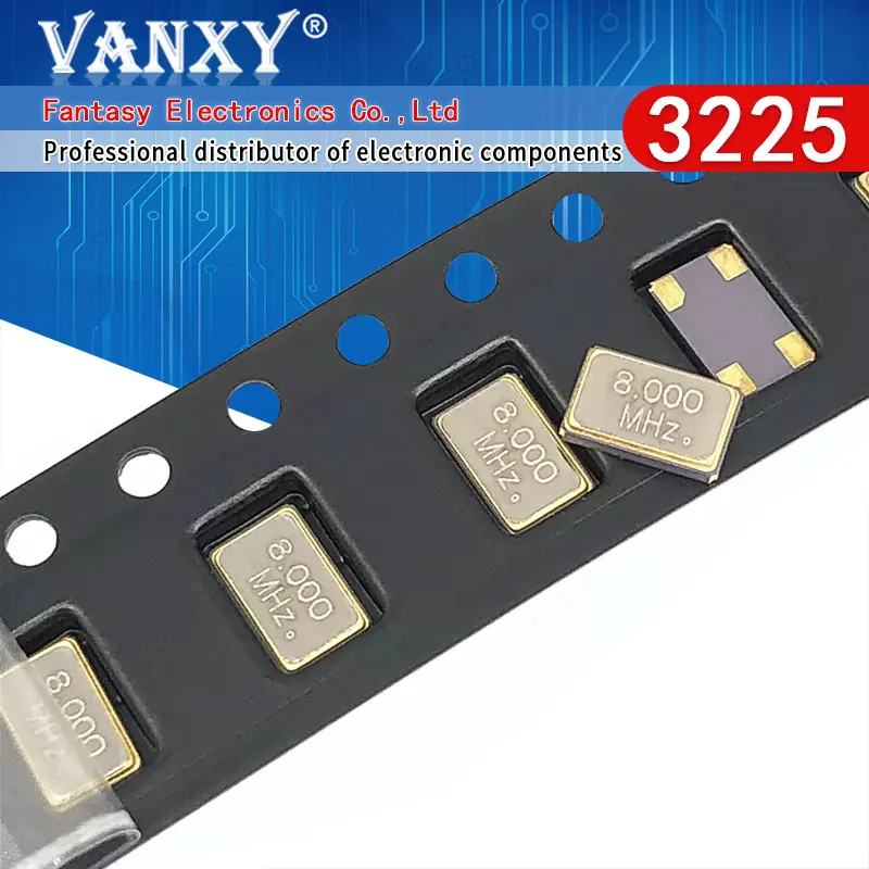 10 шт. 3225 пассивный SMD Кварцевый резонатор, кварцевый Кварцевый резонатор, кварцевый осциллятор, металлический SMD 4-контактный 8 МГц 10 МГц 12 МГц 16 МГц 20 МГц 24 МГц 25 МГц 27 м 32 м 40 м