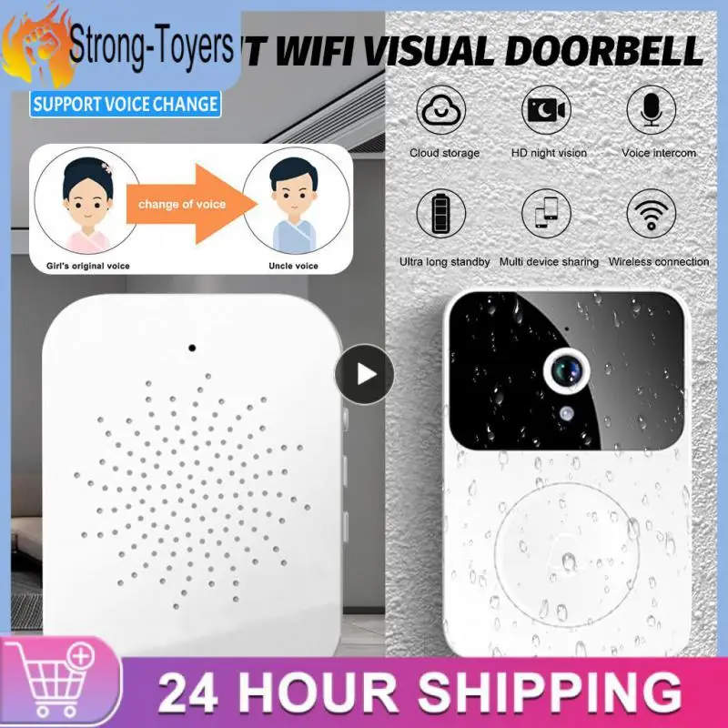 

Long Life 800mah Wireless Wifi Doorbell 1080p Video Door Bell Night Smart Doorbell With Camera Waterproof