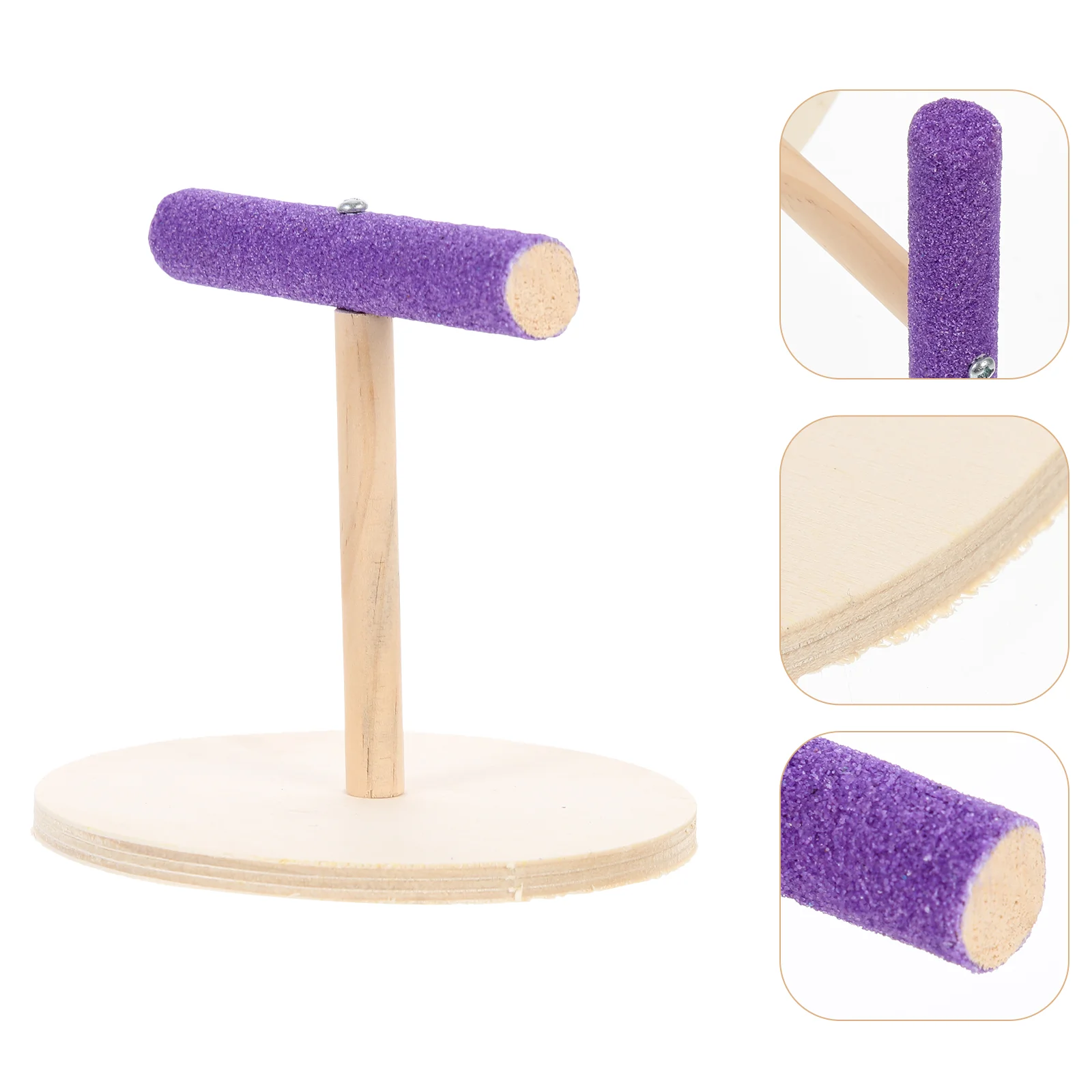 

Bird Stand Parrot Perch Wooden Wood Play Cage Parakeet Toys Branches Training Playground Shower Platforms Office Perches