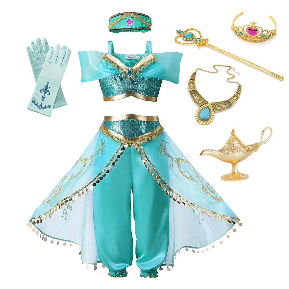 Платье принцессы Диснея Жасмин для девочек длиной до середины икры