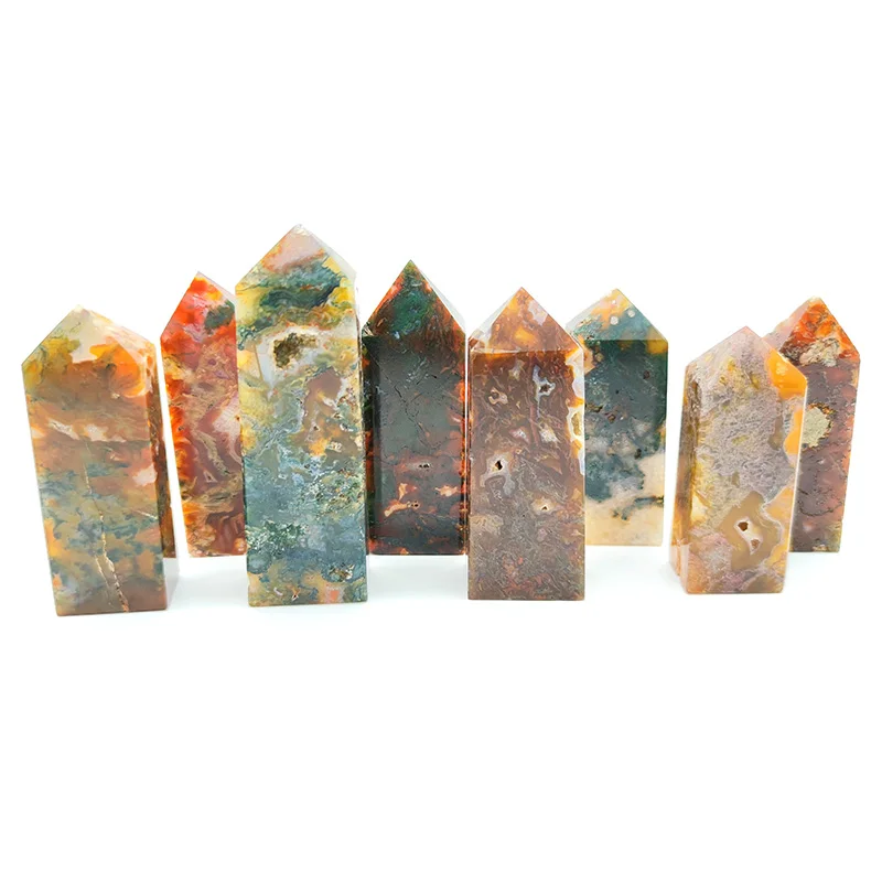 

Природный кристалл тетраэдрон башня народные ремесла 80 мм лечебный камень красный мох Агат точечная палочка для украшения дома FGH