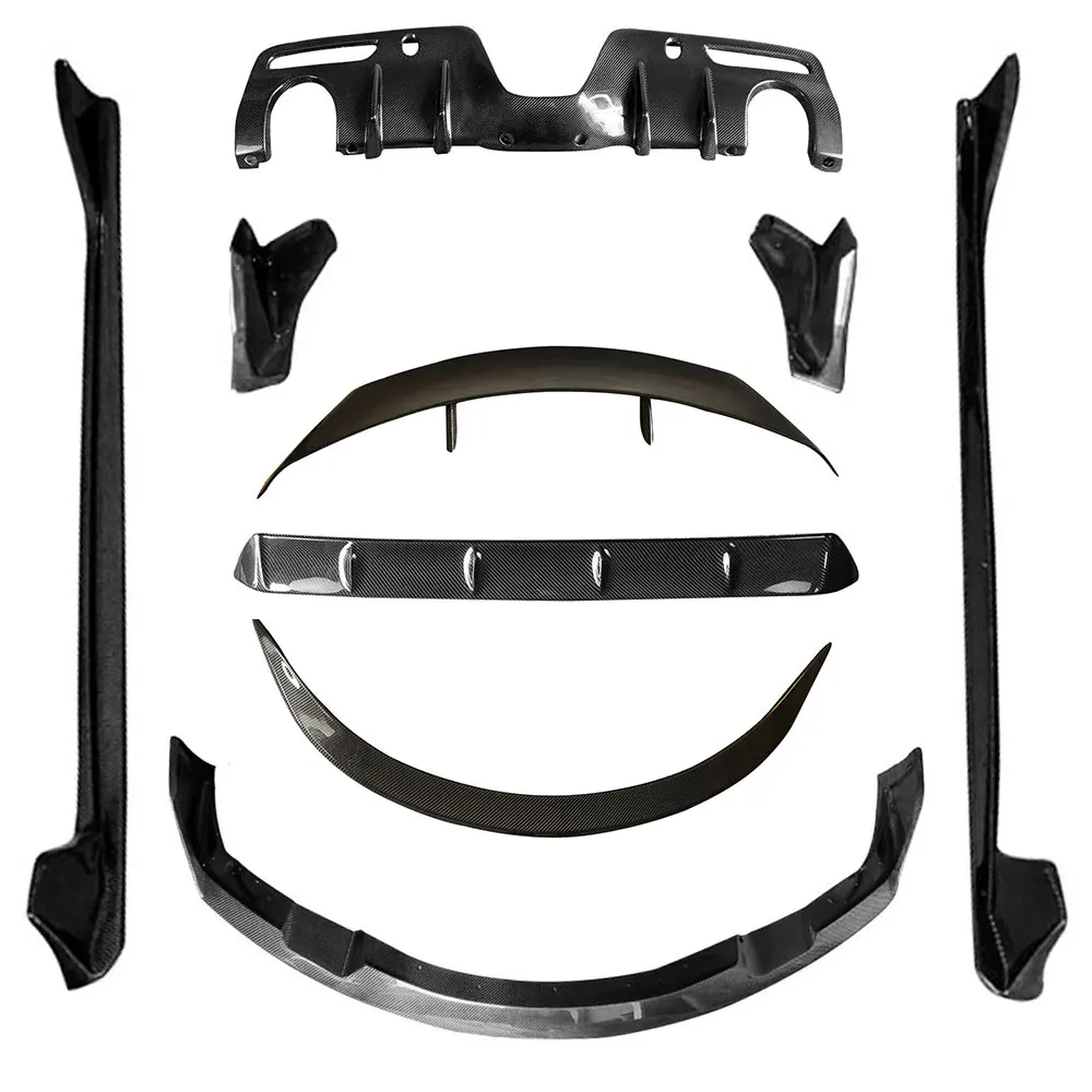 Комплект удлинителей для передней и боковой губ из углеродного волокна комплект