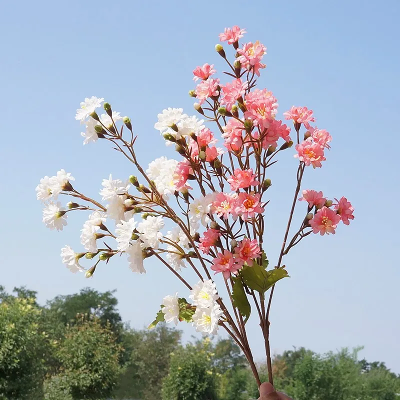65 см НОВЫЙ Lewisia cotyledon цветок ветка искусственные шелковые цветы домашний декор