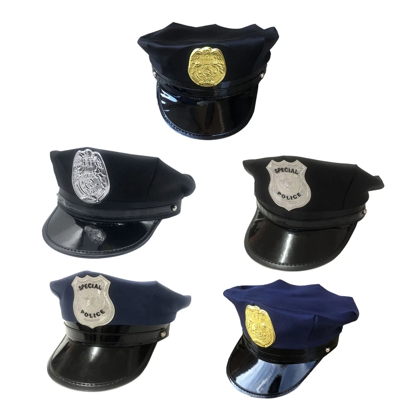 

Adult Military Hat with Badge Sailor Hat Octagonal Hat for Stage Show