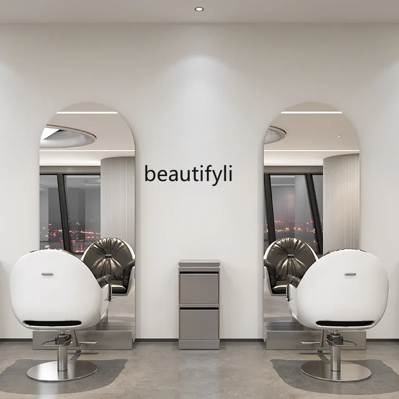 Зеркало для парикмахерской напольное зеркало из нержавеющей стали с