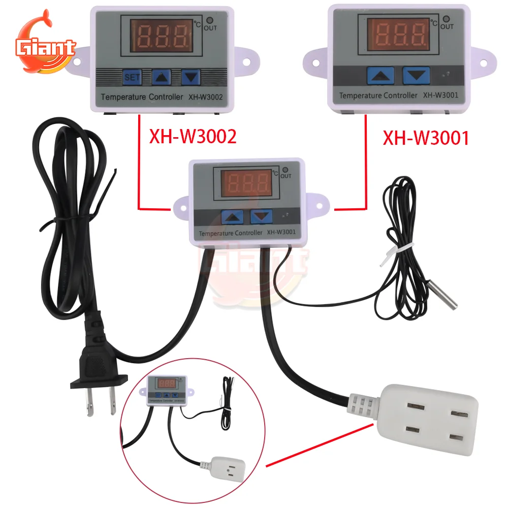 

AC110-220V Intelligent Digital Temperature Controller Thermostat Temperature Control Switch Electronic Thermoregulator Socket