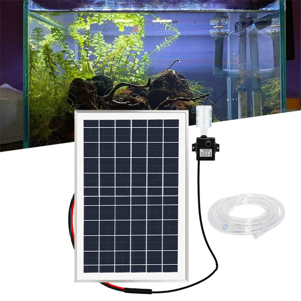 Водяной насос с солнечной панелью бесшумный погружной для фильтрации рыбного