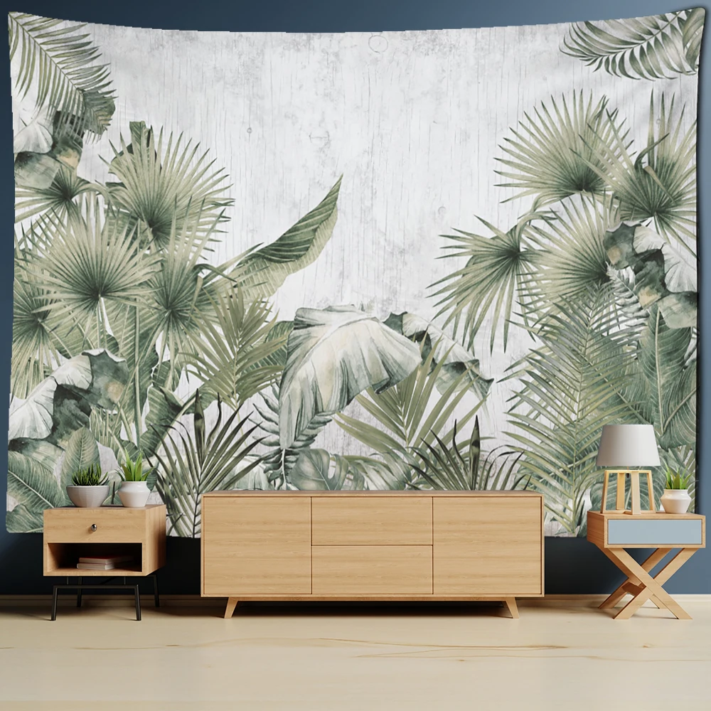 

Guava Tree Banana Plant Tapestry Wall Hanging Palm Branch Tropical Landscape Hippie Tapiz Dormitory TV Background Wall Decor